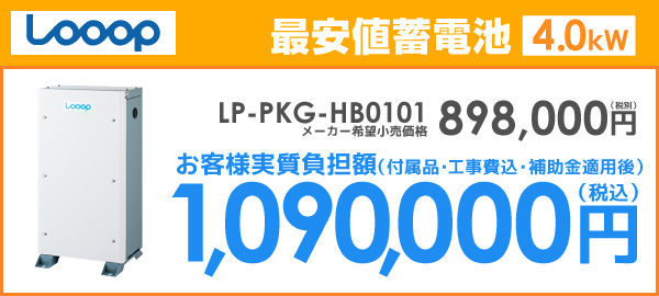 Looopでんちを最安値でご提案